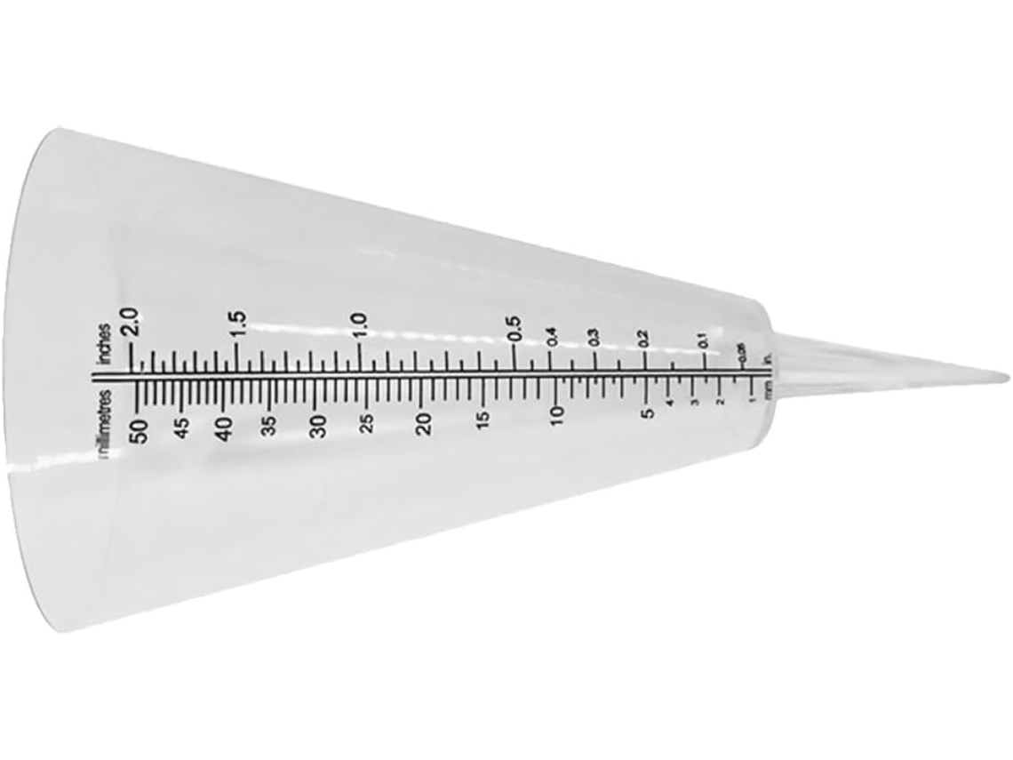 Pluviómetro Cónico Para Jardinería Y Estadísticas Meteorológicas. Reutilizable Y Transparente, Fabricado En Plástico