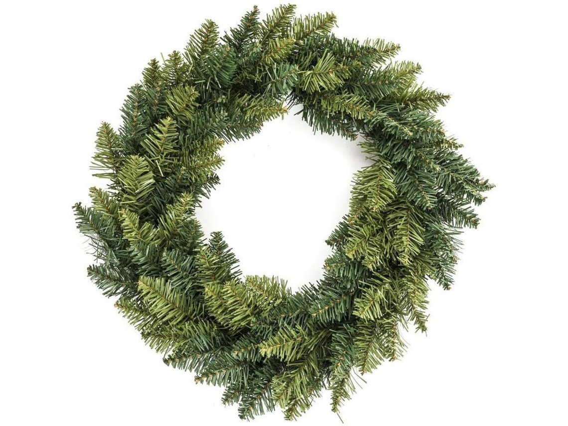 Adorno Navideño Guirnalda Artificial Verde 2 Tonos Diámetro 40 Cm