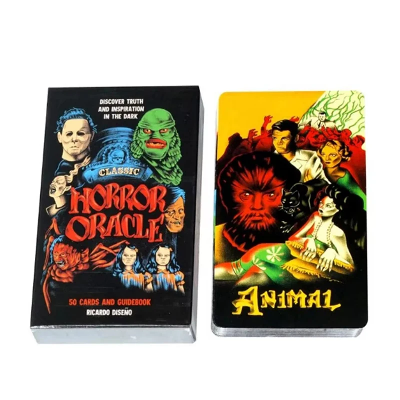Juego De Cartas Oráculo Psicológico De Tarot De Terror Clásico (50 Cartas, Todas En Inglés)