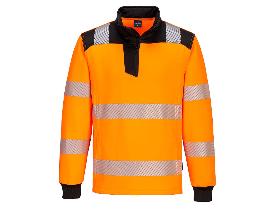 Sudadera De Alta Visibilidad Pw3 Con Cremallera 1/4 Amarillo Negro / 4xl