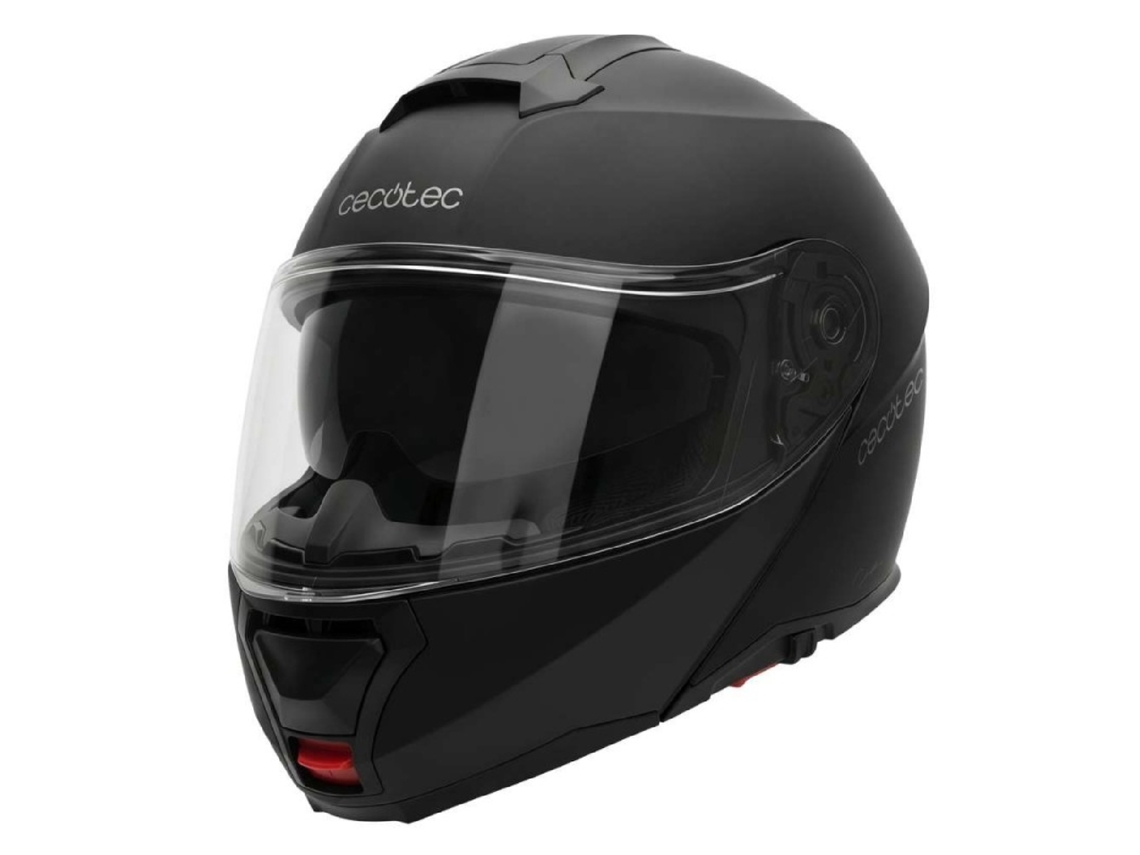 Casco modular para motocicleta Cecotec con visera Flexshield S. Homologado según la norma ECE 22.06, doble certificación P/J, resina termoplástica.