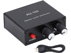 Distribuidor De Sonido Activo, Mini Amplificador De 2 Vías, 1 Entrada Y 1 Salida.