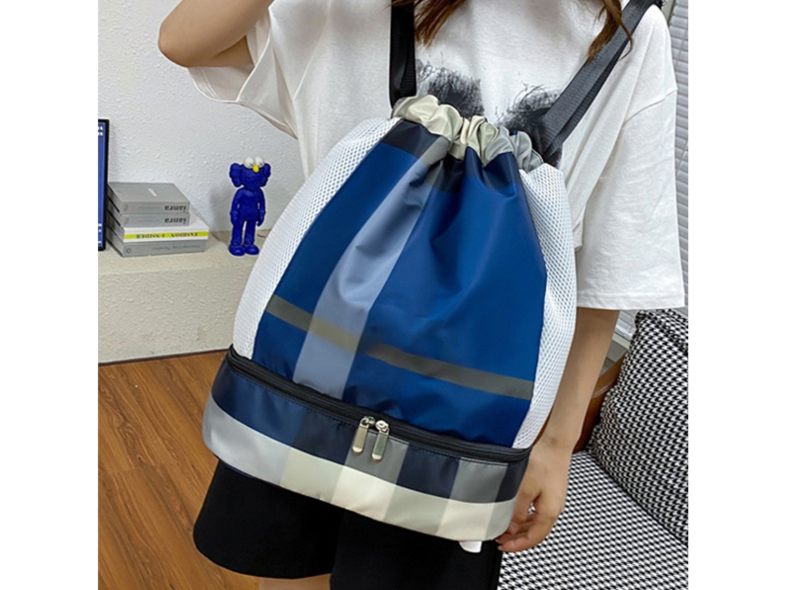 Bolsas Con Cordón Mochila Bolsa Deporte Gimnasio Saco Bolsa Con Cordón Bolsa  De Cuerda Bolsa De Yoga, Azul ZMDECQNA