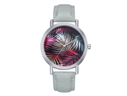 Reloj De Pulsera Mujer De Aleación Con Dial Redondo Analógico De Cuarzo Gris