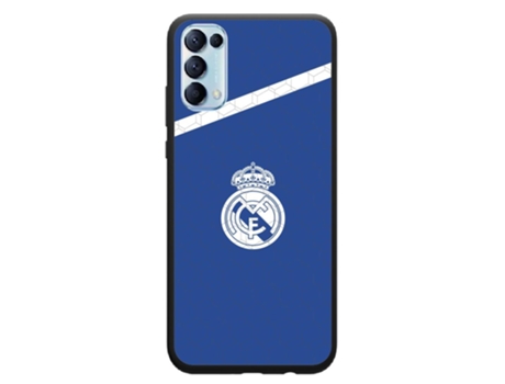 Funda Móvil Oficial Real Madrid para Oppo Reno 4 PHONECASES3D Piel Sintética Negro