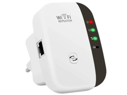 Extensor Wifi de 300 Mbps, Amplificador de Alcance, Antenas Integradas, Modo Ap/Repetidor, Función Wps Yizhood.