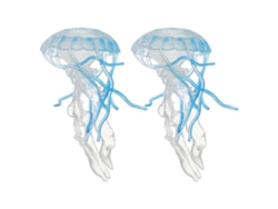 Medusas artificiales de simulación, figuras realistas de medusas para acuario, paquete de 10 unidades Rosewell