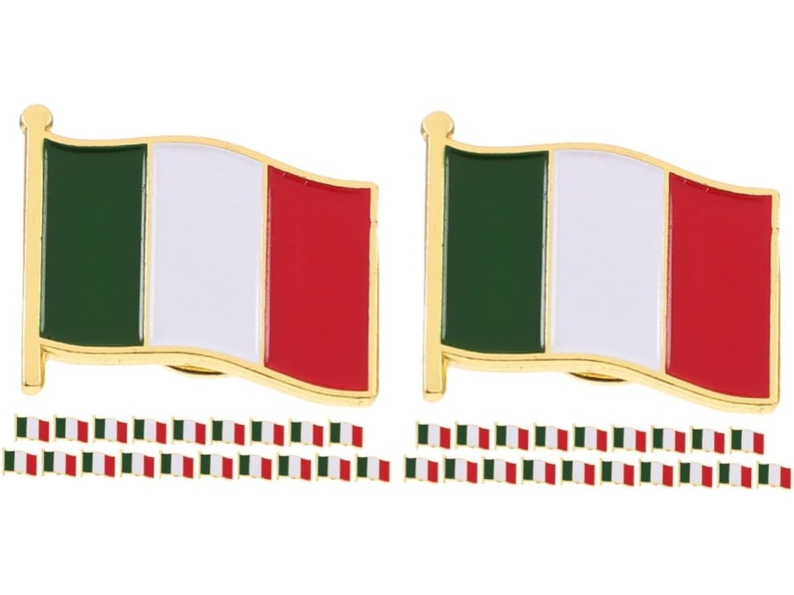 80 Piezas De Broches Con La Bandera Italiana Para Mochilas, Pines Nacionales Para Solapa.