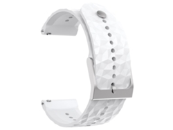 Bracelete Silicone Padrão de Losango 24Mm para Suunto 9/9 Baro Branco 