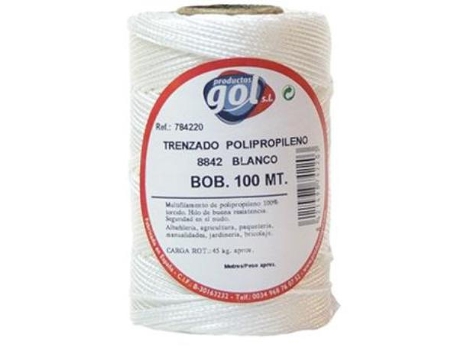 Cuerda linea trenzada 8842 blanca rollo 100m