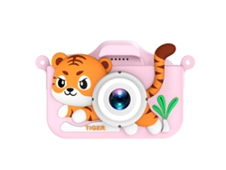 Siurn Camara Infantil Panda-hd Doble Camara Rosa Rojo