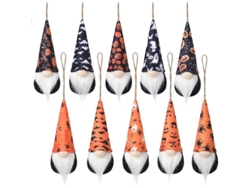 Juego De 10 Adornos De Gnomos Para Halloween, Juguetes De Peluche Decorativos Nórdicos Con Vampiro, Araña Y Calabaza.