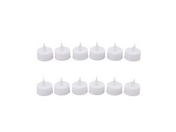 Yncm2026-12 Piezas Velas Led Sin Llama Con Mecha Transparente Para Halloween, Fiestas Y Decoración De Habitaciones