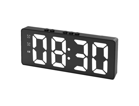 ELKUAIE Despertador digital Reloj LED Dormitorio Reloj de escritorio electrónico adecuado para el hogar, dormitorio, oficina