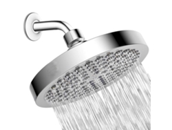 Reemplazo De Ducha Fija Con Juntura Giratoria 15 Cm Redonda De Cromado Con Boquillas Antiobstrucción Y Restrictor De Flujo Removable