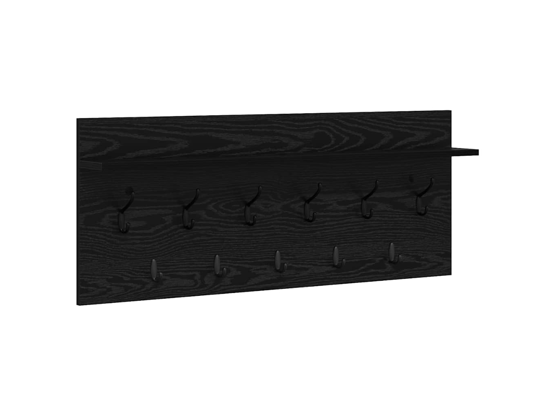 Maison Exclusive - Perchero De Pared Con Estante Roble Negro 100 X 40 X 12 Cm