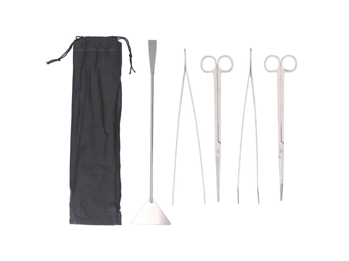 Juego de herramientas portátiles de acero inoxidable Baok para paisajismo acuático con pinzas de precisión y tijeras para plantas de acuario.