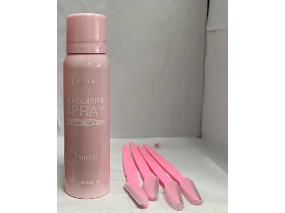Eelhoe Spray De Reconocimiento De Pelo Facial Limpiador Refrescante Hidratante Suavizante 100ml Con 4 Rasuradoras De Cejas