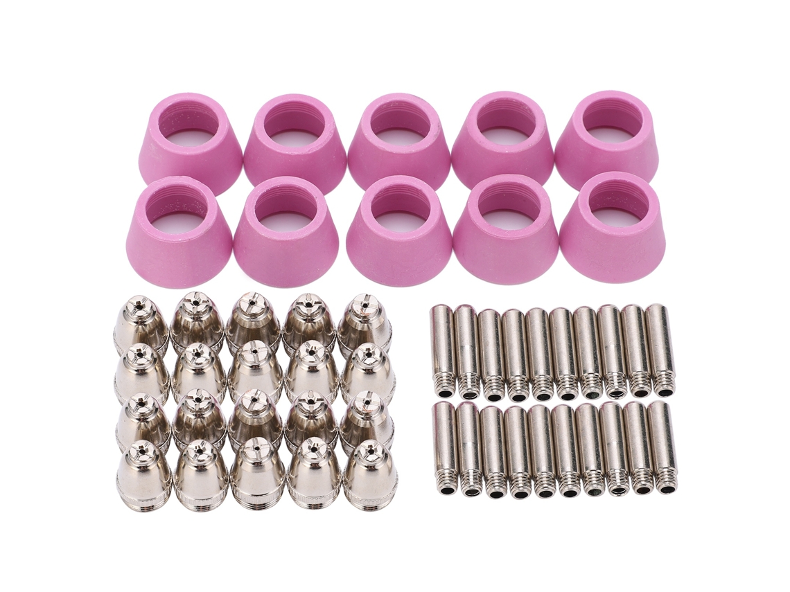 Kit De Consumibles Para Antorcha De Corte Por Plasma: Electrodo, Punta De Contacto, Boquilla Cerámica Para Ag60/sg55 (50 Unidades)