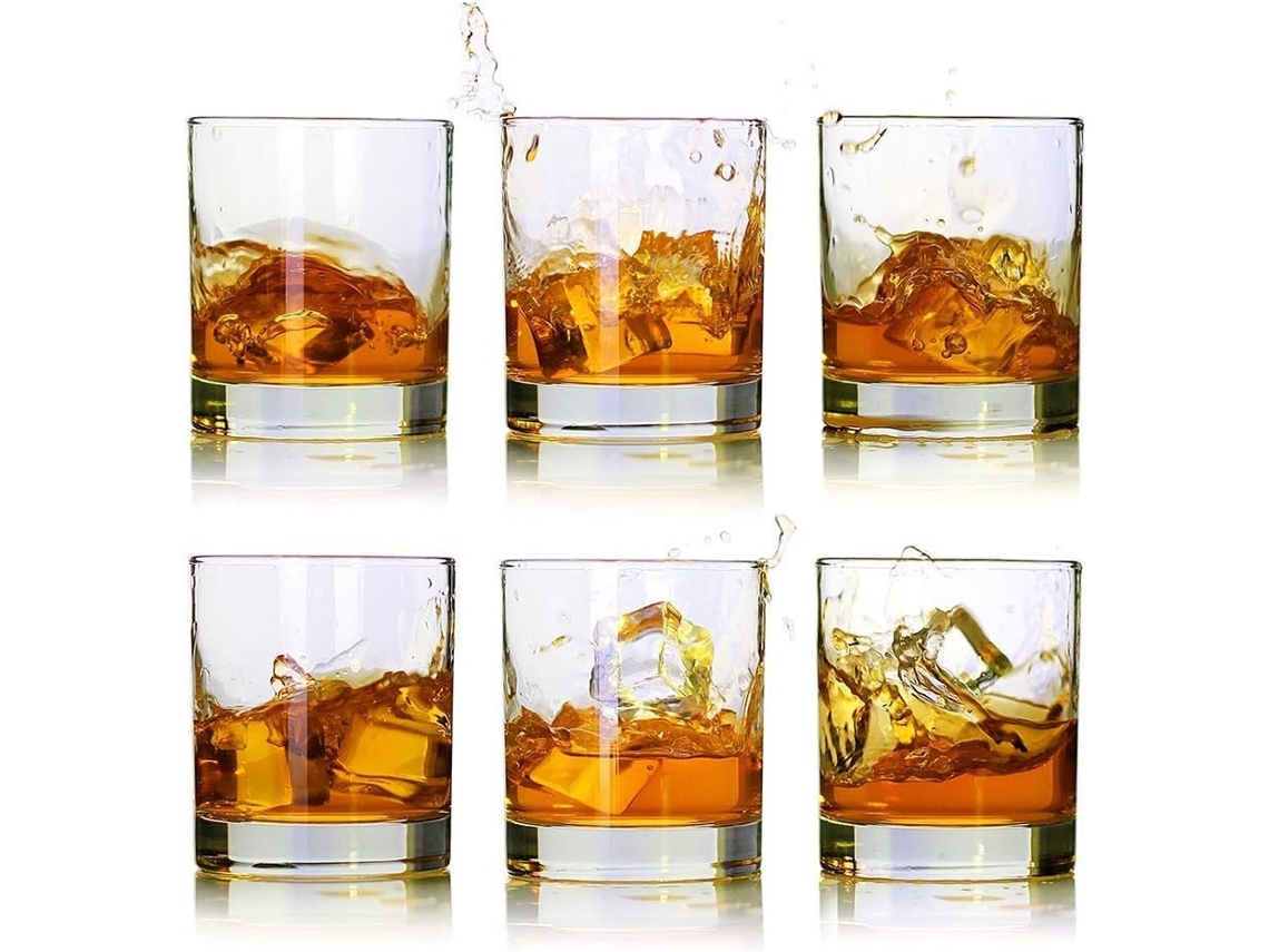 Juego de 6 vasos de whisky NEVEANCE Vasos de cristal