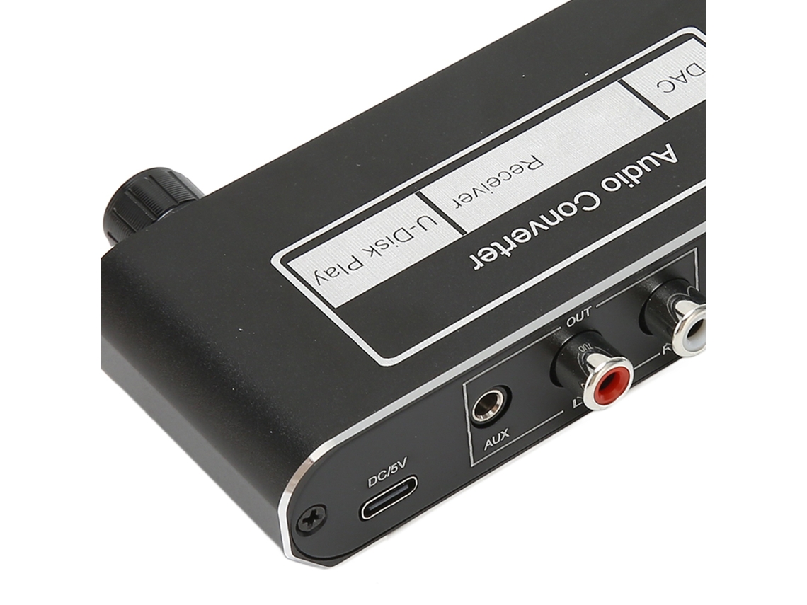 Receptor De Som Mini Bluetooth 5.2 Hifi Com Controle Remoto E Suporte Usb Conversor De Som Sem Perdas