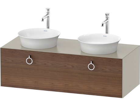 DURAVIT Tulip blanco, mueble de baño colgado en la pared, ancho 1300 x profundidad 550mm, con 1x extraíble, con tirador, WT4983B