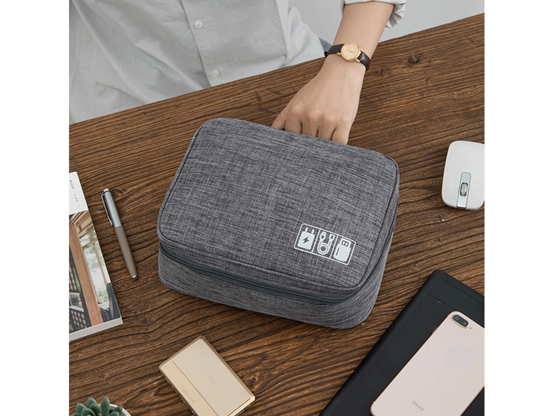 Bolsa Organizadora De Cables Grande, Portátil Y Resistente Al Agua Para Accesorios Electrónicos Y Maquillaje.