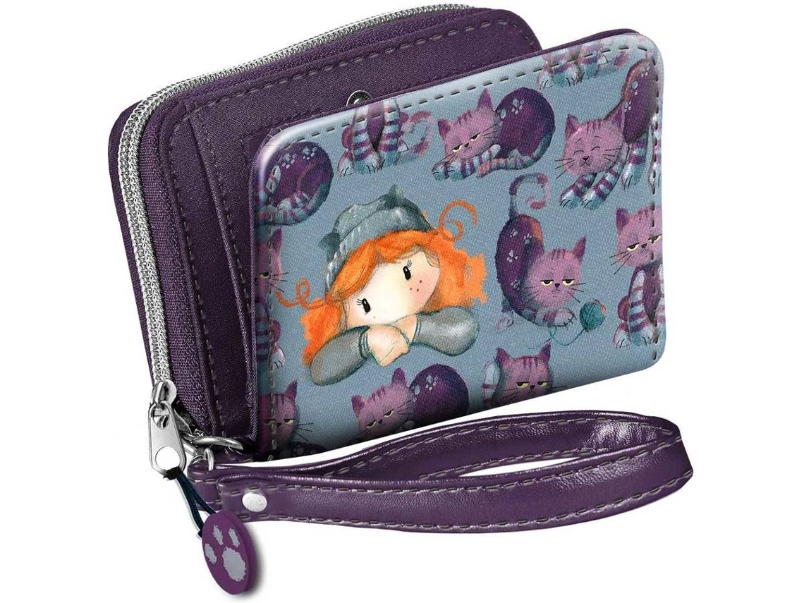 Cartera FOREVER NINETTE Nico (Morado - 10x15.5x2.5cm)