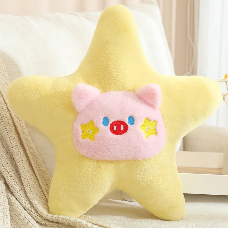 (cerdo 43cm) Cojín Decorativo Para Sofá Con Diseño De Estrella De Cinco Puntas Y Animales (para Adultos)