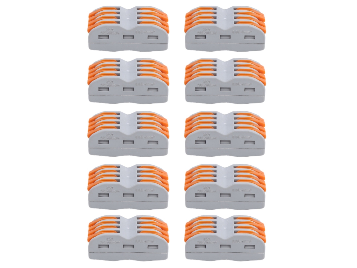 2026velora-10 Piezas Conectores De Cable Compactos Bloque Terminal Tuerca Palanca Spl-4 Conectar Rápido