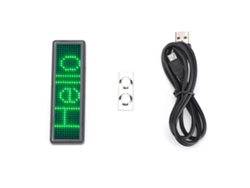 2026-badge Led Digital Con Programación Y Scroll Multilingüe Recargable Nombre Id (verde)