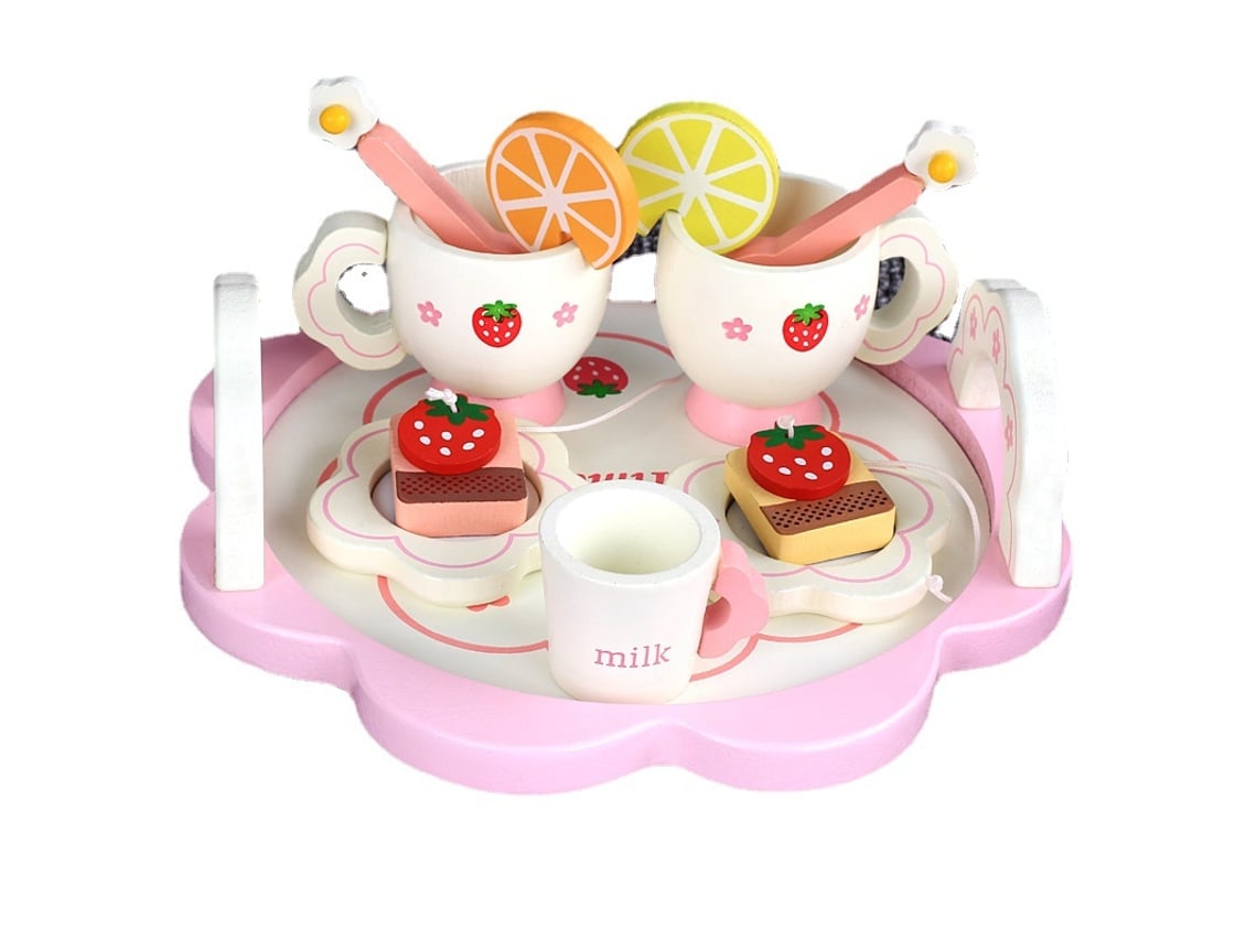 Juego De Té Para Niñas, Utensilios De Madera Para El Té, Juguete Para Juegos De Rol Infantiles. Czhhmart