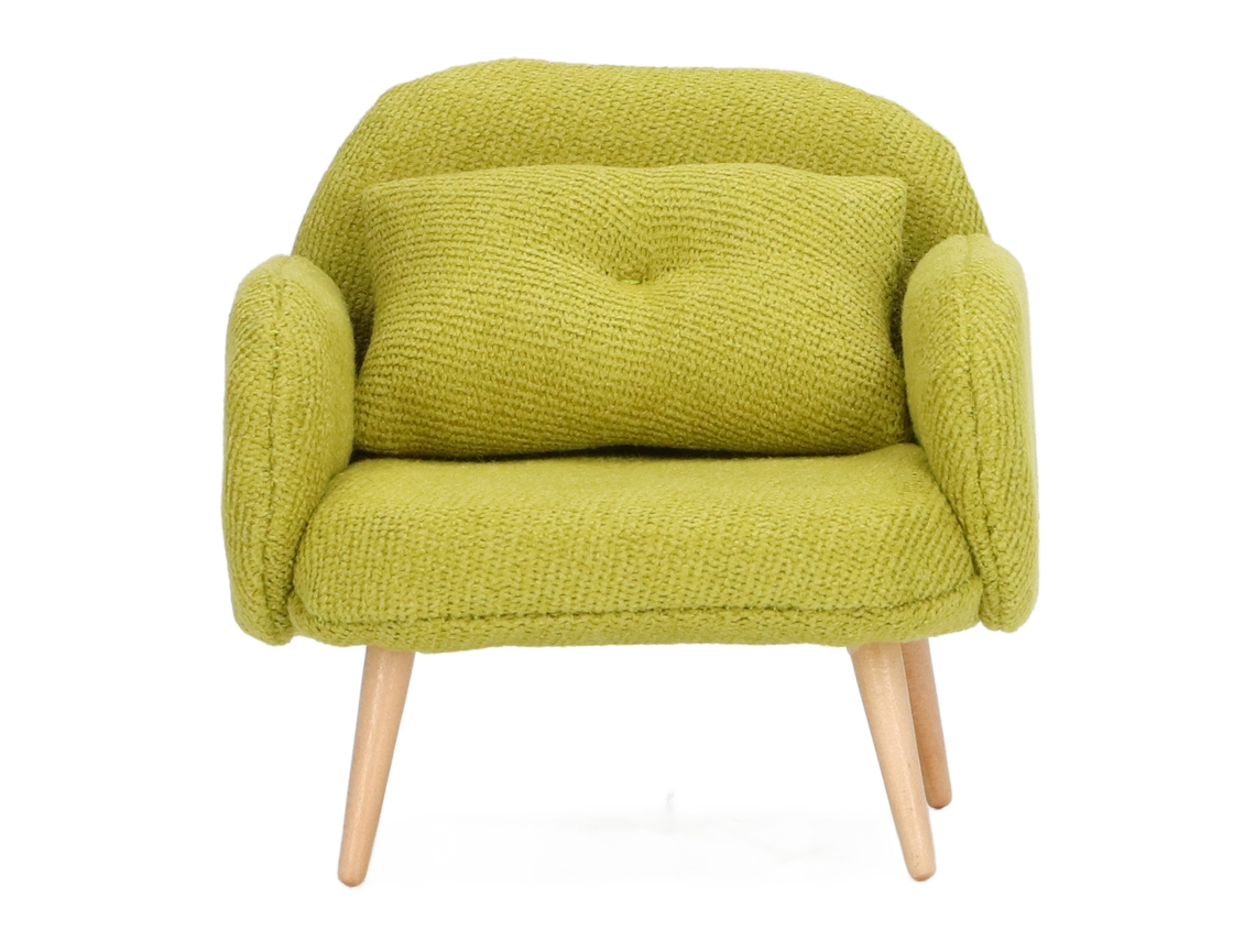 Bj-sofá Para Casa De Bonecas Escala 1:12 Design Simples Estilo Moderno Móvel Miniatura Verde