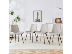 Sillas De Comedor 4 Unidades - Modernas, Asiento Amplio, Respaldo, Patas Antideslizantes - Negro+gris