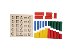 Ats-bloques De Construcción Geométricos De Madera Para Bebés Juguete Educatsivo Colorido Regalo Niños