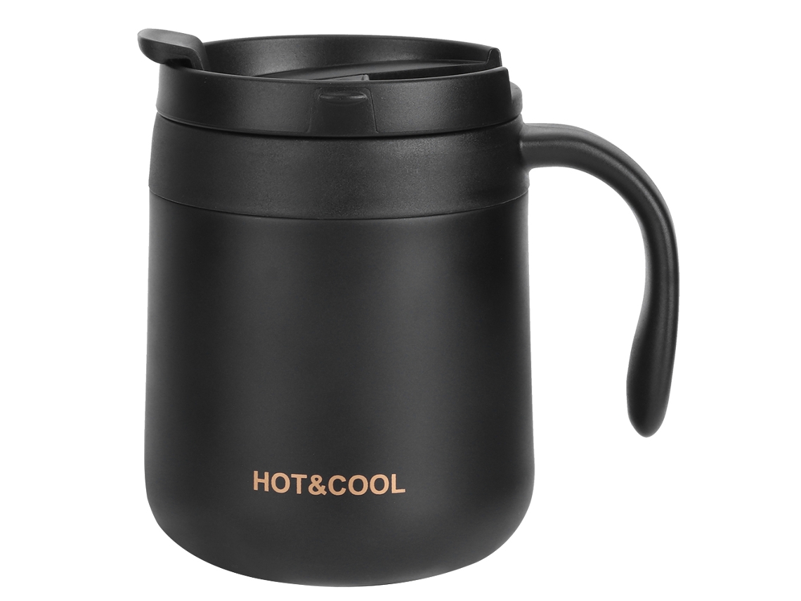 VYLARA Caneca Térmica Para Viagem, Isolamento A Vácuo De Parede Dupla Que Mantém Quente E Frio, Alça Ergonomicamente Projetada Para Conforto E Aderência, Iso