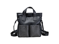 Mochila gótica de hombro con remaches, exclusiva, en piel sintética, ideal para viajes, escuela y para mujeres modernas.