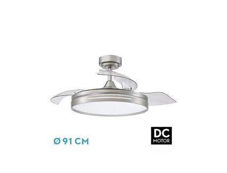 Ventilador DC 48W Micenas Níquel 3 Aspas FABRILAMP