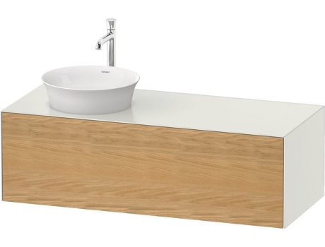 DURAVIT Tulip blanco, mueble de pared, ancho 1300 x fondo 550mm, con 1x extraíble, con tecnología tip-on, WT4977L