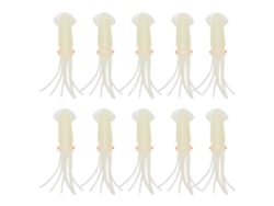 2026rebe-10 Peces Señuelos De Calamar Luminosos Duraderos De Silicona Suave 6cm Para Pesca De Pulpo Y Calamar