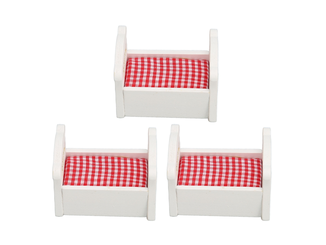 Guardería De Madera En Miniatura Para Casas De Muñecas A Escala 1/12 Y 1/6, 3 Piezas Decorativas