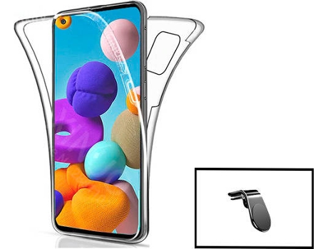 Kit Carcasa 3x1 Samsung Samsung Galaxy A12 PHONECARE Transparente y Blanco