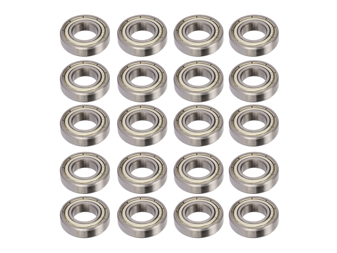 20 Piezas Rodamiento De Bola De Ranura Profunda Doble Escudo 6901z 12mm Id 24mm Od 6mm T