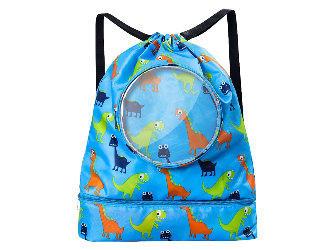 Mochila de playa de dibujos animados, tela Oxford impermeable, correa ajustable y cordón, para deportes.