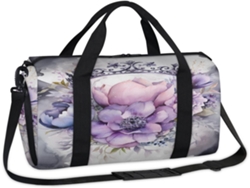 Bolsa Deportiva Estampado Corona Flores Acuarela Bolsa Fin Semana Viaje Gimnasio Para Niños Niñas Mujeres H