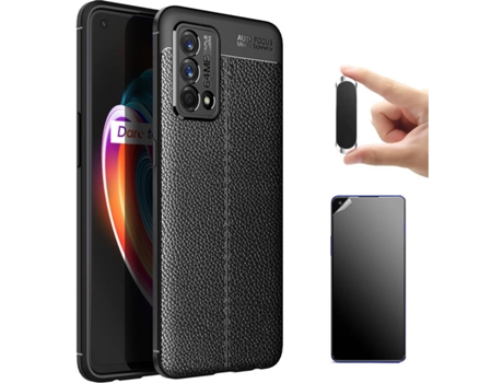 Kit Funda, Protector de Pantalla y Soporte Magnético Realme GT Master Rugged Leather 7144 7144 Negro