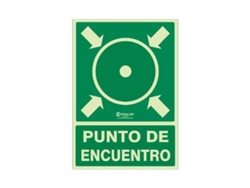 Señal 980 plastico 420x297 punto de encuentro luminiscente