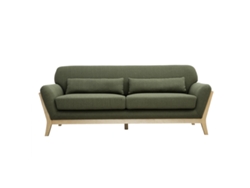 Sofá Escandinavo 3 Plazas Gris Patas Madera Yoko MILIBOO