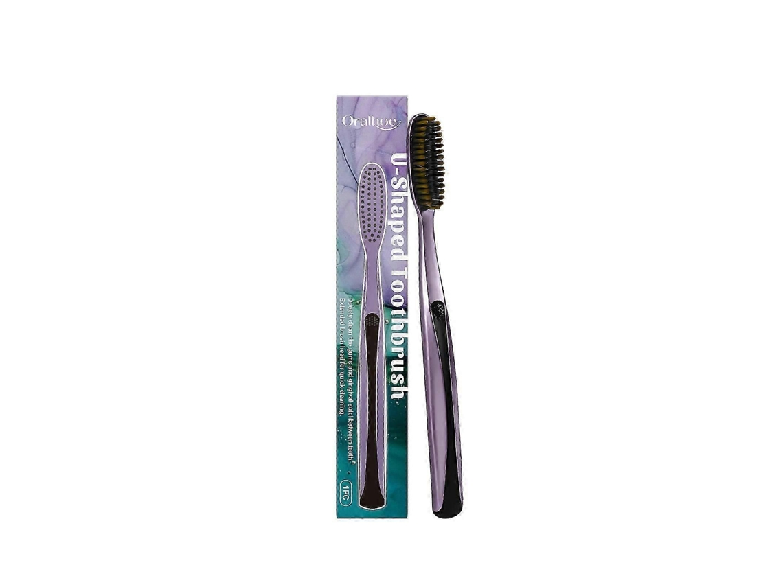 Escova De Dentes Em Formato De U Com Ponta Longa Para Limpeza Eficaz Dos Dentes E Proteção Das Gengivas - Cuidados Bucais Diários