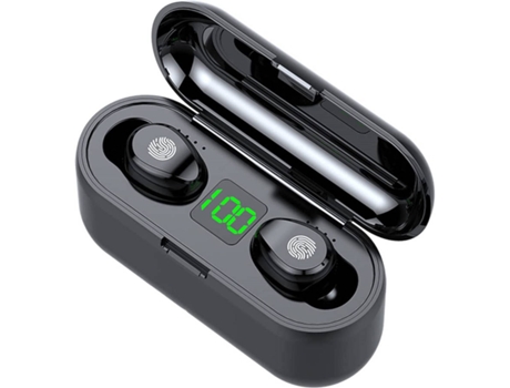 Auriculares Bluetooth True Wireless CHRONUS A18 809-XW (In Ear - Micrófono - Noise Cancelling - Negro)